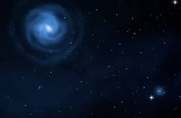 充满星星和气体的宇宙 遥远的宇宙插图 — 图库照片