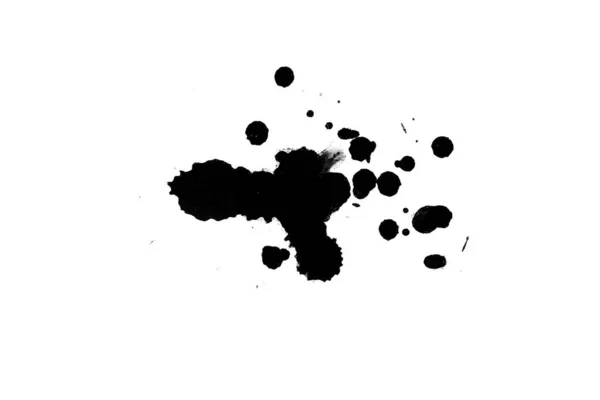 Illustration Black Ink Splashes Paint Splatters Bright Material Black White — Stock Photo, Image