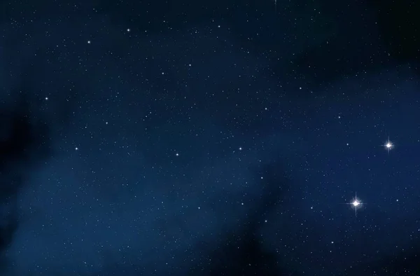 Kosmiczne Pole Gwiazd Wszechświat Wypełniony Gwiazdami Gazem Odległe Kosmos Ilustracja — Zdjęcie stockowe