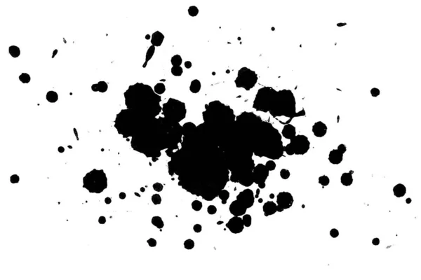 Illustration Black Ink Splashes Paint Splatters Bright Material — Stock Photo, Image