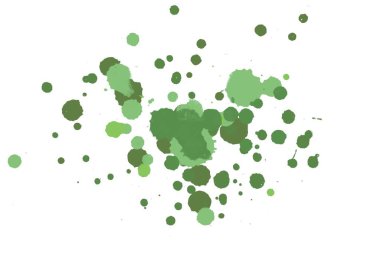 2d illüstrasyon. Renkli mürekkep sıçramaları. Parlak arka plan üzerine boya sıçramaları