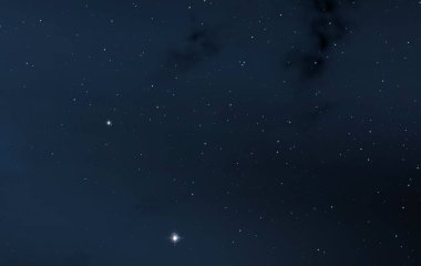 Derin uzay yıldız alanı. Evren yıldızlarla ve gazla dolu. çok uzak bir evren çizimi.  