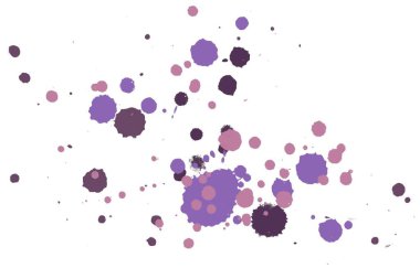 2d illüstrasyon. Renkli mürekkep sıçramaları. Parlak arka plan üzerine boya sıçramaları