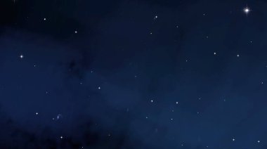 Derin uzay yıldız alanı. Evren yıldızlarla ve gazla dolu. çok uzak bir evren çizimi. 