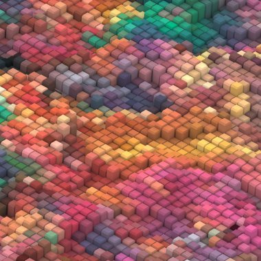 3 boyutlu illüstrasyon. Web modern fon. Renkli desen. Soyut geometrik şekiller. arkaplan.