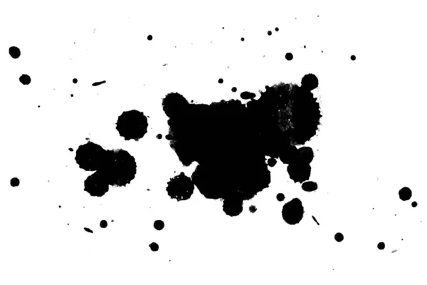 黑色墨水飞溅 在明亮的材料上涂上飞溅物 — 图库照片