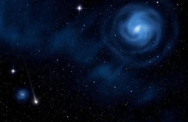 Univerzum Tele Van Csillagok Gáz Far Távoli Kozmosz Illusztráció — Stock Fotó