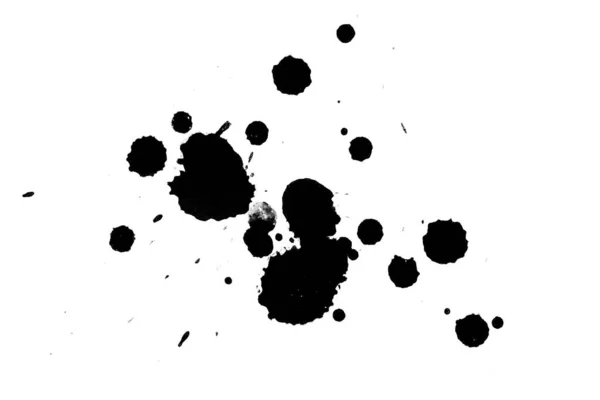 Illustration Black Ink Splashes Paint Splatters Bright Material Black White — Stock Photo, Image