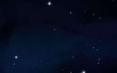 Derin uzay yıldız alanı. Evren yıldızlarla ve gazla dolu. çok uzak bir evren çizimi. 