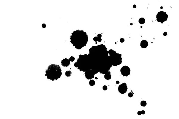 Ilustracji Czarny Atrament Rozprysków Farby Splatters Jasnym Materiale Czarno Białe — Zdjęcie stockowe