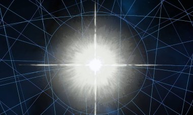 2d illüstrasyon. Gerçekçi yıldız deseni arka planı. Yıldızlararası uzayı boşaltın. Parlak yıldızlar yanıp söner, gezegenler, uydular. Çeşitli bilim kurgu yaratıcı fon. Uzay sanatı. Hayali kozmik fon.