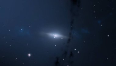 Evren yıldız ve gazla dolu. Uzak evren İllüstrasyon.  