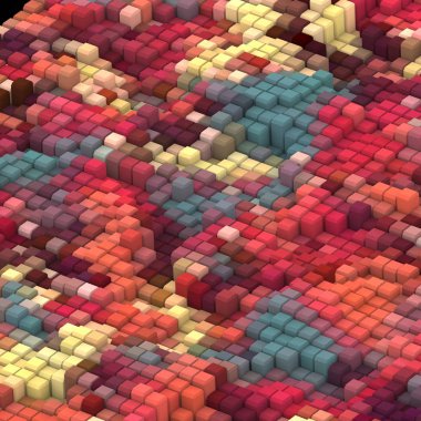 3 boyutlu illüstrasyon. Web modern fon. Renkli desen. Soyut geometrik şekiller. arkaplan.