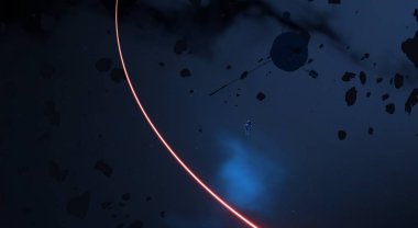 2D çizim. Derin geniş uzay. Parlak yıldızlar, gezegenler, uydular. Çeşitli bilim kurgu yaratıcı arka planlar. Uzay sanatı. Uzaylı güneş sistemleri. Uzaktan. Gerçekçi arka plan derin evren.