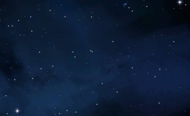 Evren yıldız ve gazla dolu. Uzak evren İllüstrasyon.  