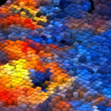 3 boyutlu illüstrasyon. Web modern fon. Renkli desen. Soyut geometrik şekiller. arkaplan.