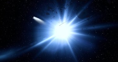 parlaklık ile renkli soyut gökyüzü arka plan