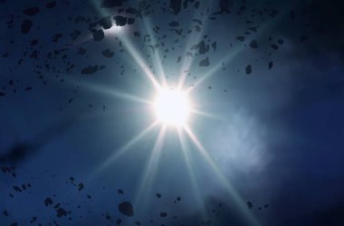 parlaklık ile renkli soyut gökyüzü arka plan