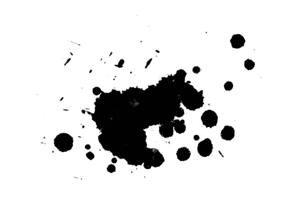 Illustration Black Ink Splashes Paint Splatters Bright Material Black White — Stock Photo, Image