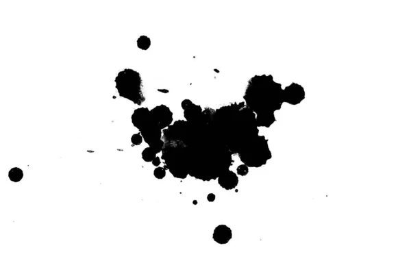 Illustration Black Ink Splashes Paint Splatters Bright Material Black White — Stock Photo, Image