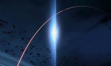 parlaklık ile renkli soyut gökyüzü arka plan