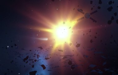 parlaklık ile renkli soyut gökyüzü arka plan