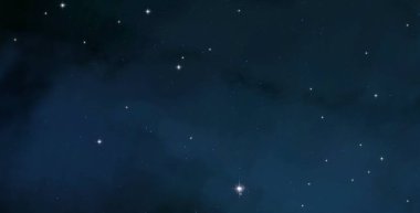 Evren yıldız ve gazla dolu. Uzak evren İllüstrasyon.  