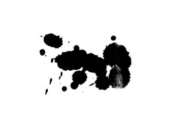 2d illüstrasyon. Siyah mürekkep sıçramaları. Parlak malzeme üzerine boya sıçramaları. 