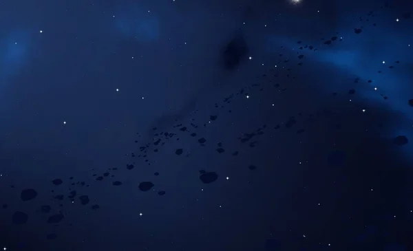Illusztráció Hatalmas Űrben Fényes Csillagok Bolygók Holdak Különböző Sci Kreatív — Stock Fotó