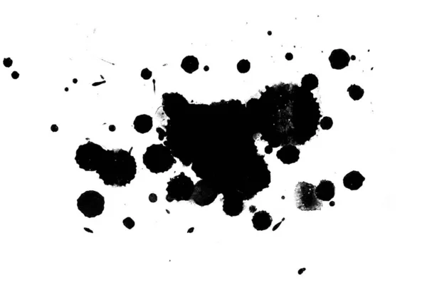 Εικονογράφηση Μαύρο Μελάνι Πιτσιλίσματα Μπογιά Πιτσιλίζει Λευκό Φόντο — Φωτογραφία Αρχείου