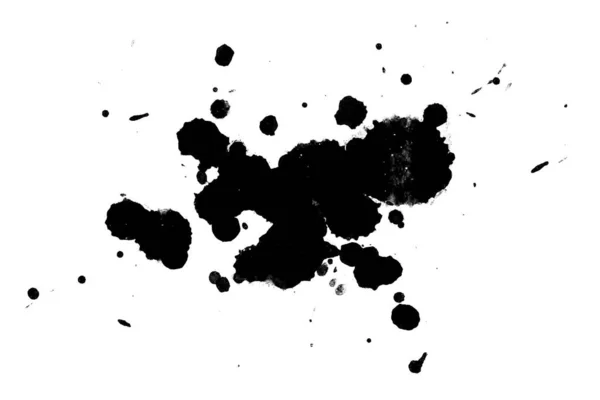 Illüstrasyon Siyah Mürekkep Sıçramaları Parlak Malzeme Üzerine Boya Sıçramaları — Stok fotoğraf