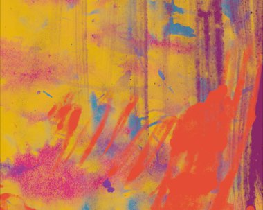 soyut suluboya darbeleri ve fırçalar deseni