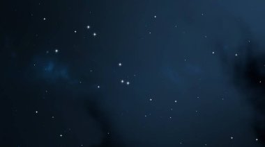 Evren yıldız ve gazla dolu. Uzak evren İllüstrasyon.  