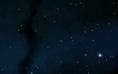 Evren yıldız ve gazla dolu. Uzak evren İllüstrasyon.  