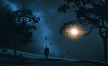 parlaklık ile karanlık alan soyut duvar kağıdı