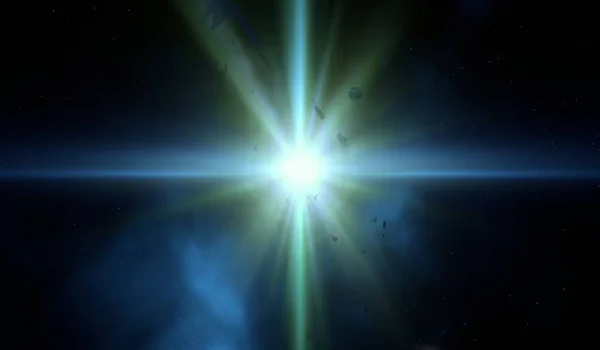 Иллюстрация Глубокое Огромное Пространство Яркие Звезды Планеты Луны Различные Научно — стоковое фото