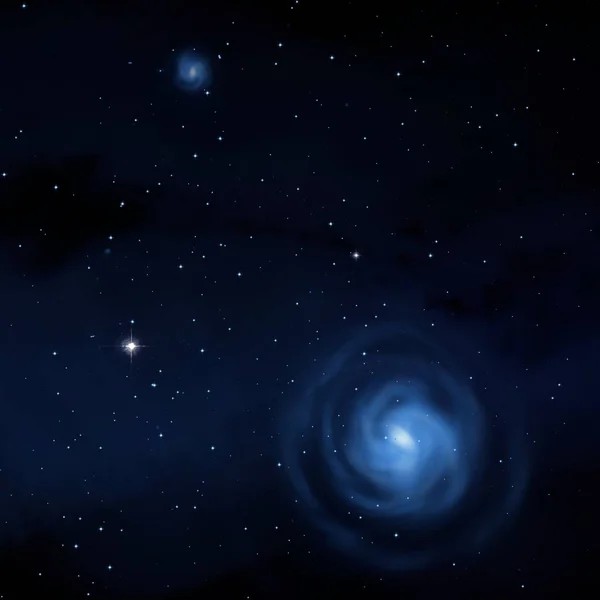 充满星星和气体的宇宙 遥远的宇宙插图 — 图库照片