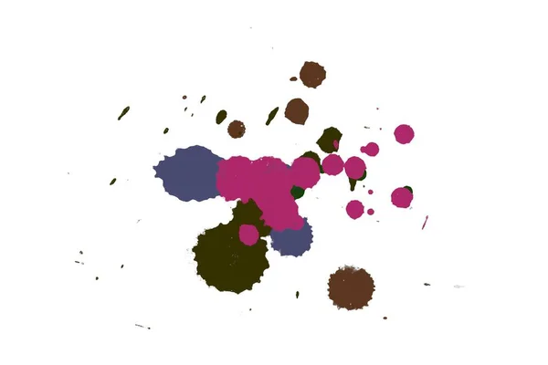 Иллюстрация Красочные Чернила Брызги Брызги Краски Ярком Материале Многоцветные Точки — стоковое фото