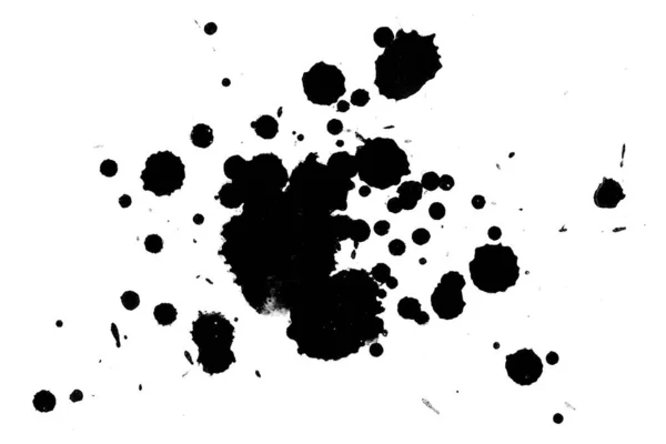 Illustration Black Ink Splashes Paint Splatters White Background — Stock Photo, Image