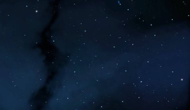 Evren yıldız ve gazla dolu. Uzak evren İllüstrasyon.  