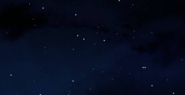 Evren yıldız ve gazla dolu. Uzak evren İllüstrasyon.  