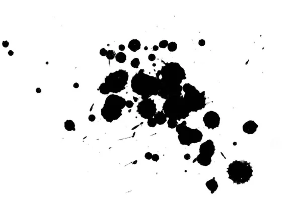 Иллюстрация Черные Чернила Брызгают Брызги Краски Ярком Материале Черно Белые — стоковое фото
