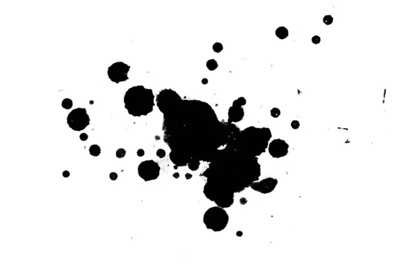 Illustratie Zwarte Inkt Spatten Verf Splatters Witte Achtergrond — Stockfoto