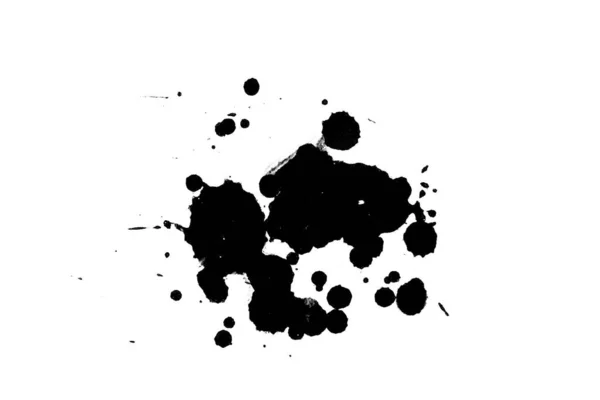 Ілюстрація Чорні Чорнила Стискаються Малювати Заклинання Білому Тлі — стокове фото