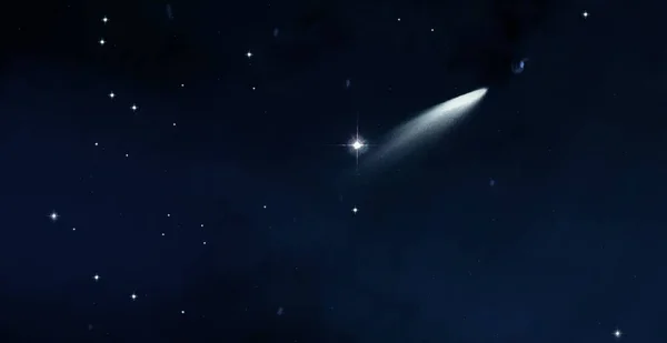 充满星星和气体的宇宙 遥远的宇宙插图 — 图库照片