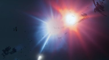 parlaklık ile renkli soyut gökyüzü arka plan