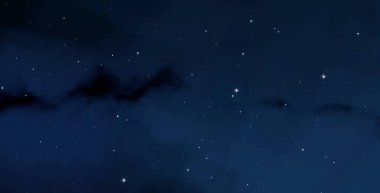 Evren yıldız ve gazla dolu. Uzak evren İllüstrasyon.  