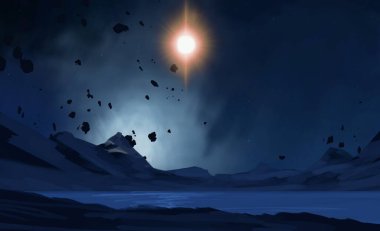 parlaklık ile renkli soyut gökyüzü arka plan