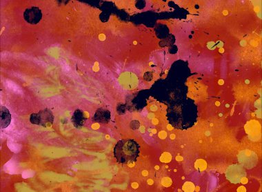 boya lekeleri ile soyut suluboya grunge desen