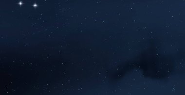 Evren yıldız ve gazla dolu. Uzak evren İllüstrasyon.  